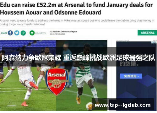 阿森纳力争欧冠荣耀 重返巅峰挑战欧洲足球最强之队